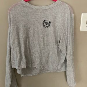 grey/ white pink shirt